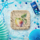 Assiettes En Carton pomme aquarelle (Fête)