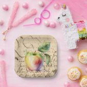 Assiettes En Carton pomme aquarelle (Fête)