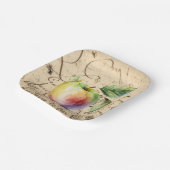 Assiettes En Carton pomme aquarelle (Angulaire)
