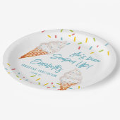 Assiettes En Carton Pomme de glace intégrée douche nuptiale PA personn (Angle)