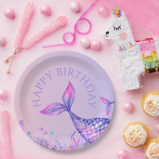 Assiettes En Carton Pomme de mer Joyeuse plaque de papier d'anniversai (Fête)