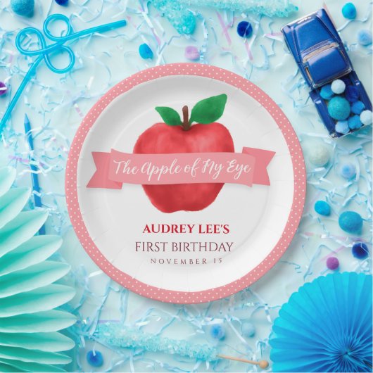 Assiettes En Carton Pomme de mon oeil tomber | fête d'anniversaire du  (Fête)