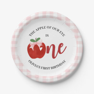 Assiettes En Carton Pomme de nos yeux Arc rose anniversaire