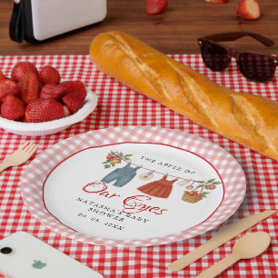 Assiettes En Carton Pomme de nos yeux Fruit baby shower d'automne merc