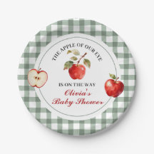 Pomme de nos yeux vert carreau Baby Shower