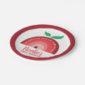 Assiettes En Carton Pomme de notre oeil, Baby shower arc-en-ciel Apple (Angle)