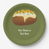 Assiettes En Carton Pomme de terre cuite à la peau - Fromage et Jeu -  (Devant)