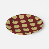 Assiettes En Carton Pomme d'or en rouge (Angle)