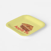 Assiettes En Carton Pomme Pie Dessert (Angulaire)