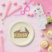 Assiettes En Carton Pomme Pie Slice Glace Creme A La Mode Dessert Pièc (Fête)