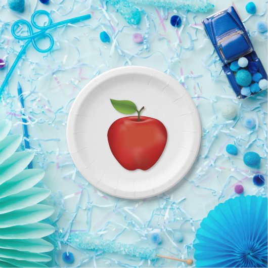 Assiettes En Carton Pomme rouge (Fête)