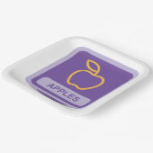 Assiettes En Carton Pomme violette Badge Conception Fruit Lover (Angulaire)