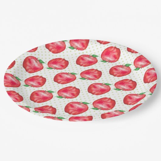 Assiettes En Carton Pommes (Angle)