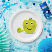 Assiettes En Carton Pommes amies mélamine+assiette (Fête)