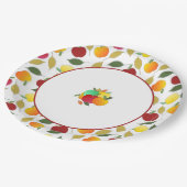 Assiettes En Carton Pommes et Feuilles (Angle)