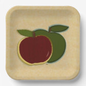 Assiettes En Carton Pommes peintes (finition foe) Plaque (Recto)