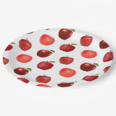 Assiettes En Carton Pommes rouges fraîches sur blanc (Angle)