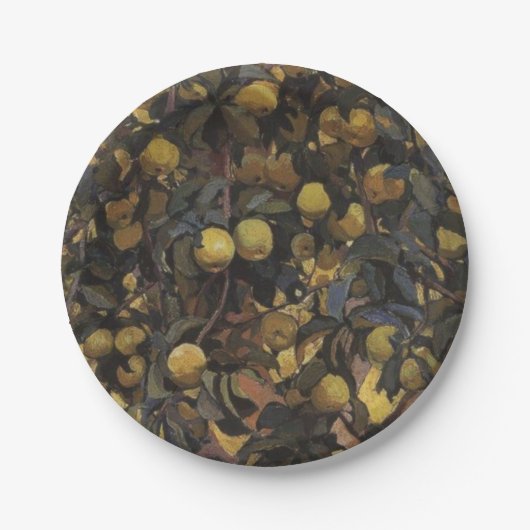 Assiettes En Carton Pommes sur les branches des arbres (par Serebriako (Devant)