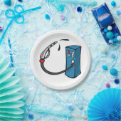 Assiettes En Carton Pompe à gaz (Fête)