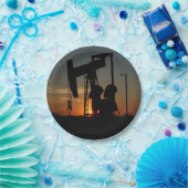 Assiettes En Carton Pompe à huile Jack aux plats de partie de coucher (Fête)