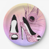 Assiettes En Carton Pompes étincelantes fantaisie (Devant)