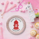 Assiettes En Carton Pompier + Briques Pompier Fête d'anniversaire (Fête)