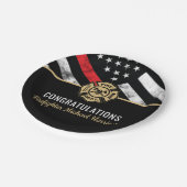 Assiettes En Carton Pompier - École des pompiers Diplôme de pompiers (Angle)