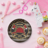 Assiettes En Carton Pompier NOM Pompier Pompier Département d'incendie (Fête)