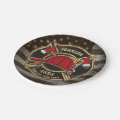 Assiettes En Carton Pompier NOM Pompier Pompier Département d'incendie (Angle)