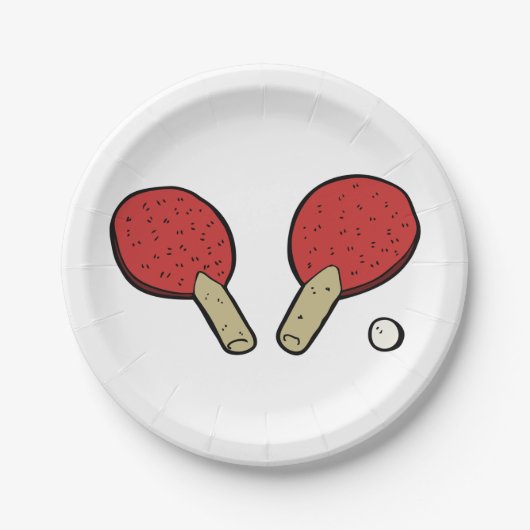 Assiettes En Carton Pong Ping Pong (Devant)