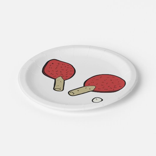 Assiettes En Carton Pong Ping Pong (Angle)