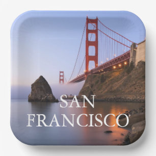Assiettes En Carton Pont du Golden Gate San Francisco Californie