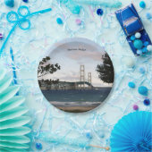 Assiettes En Carton Pont Mackinac avec plaque en papier (Fête)