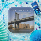 Assiettes En Carton Pont Manhattan, East River | New York City (Fête)