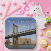 Assiettes En Carton Pont Manhattan, East River | New York City (Fête)