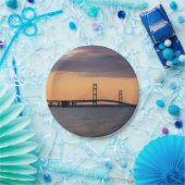 Assiettes En Carton Pont Orange Dusk Mackinac (Fête)