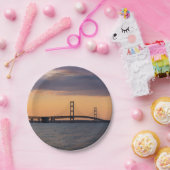 Assiettes En Carton Pont Orange Dusk Mackinac (Fête)