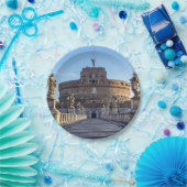 Assiettes En Carton Ponte Sant'Angelo vide à l'aube - Rome, Italie (Fête)