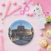 Assiettes En Carton Ponte Sant'Angelo vide à l'aube - Rome, Italie (Fête)