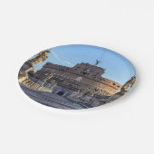 Assiettes En Carton Ponte Sant'Angelo vide à l'aube - Rome, Italie (Angle)