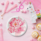 Assiettes En Carton Pony rose Floral (Fête)