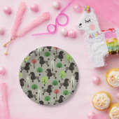 Assiettes En Carton Poodle dans le parc (Fête)