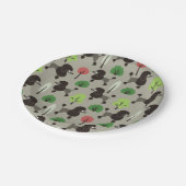 Assiettes En Carton Poodle dans le parc (Angle)