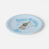 Assiettes En Carton Poodle de fête d'anniversaire (Angle)