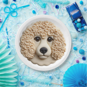 Assiettes En Carton Poodle Dog 3D inspiré