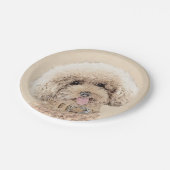 Assiettes En Carton Poodle Miniature Toy Apricot Crème Chien Brown Art (Angle)