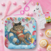 Assiettes En Carton Pool Birthday Party for Cat Lovers (Fête)