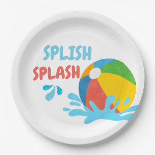 Assiettes En Carton Pool Party Anniversaire Décor Fournitures