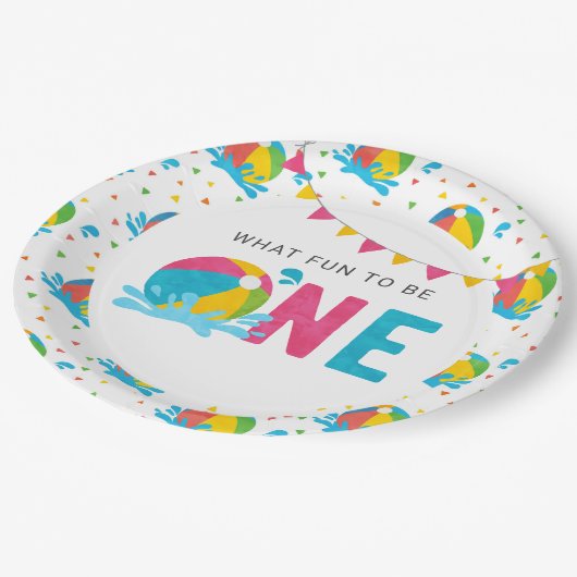 Assiettes En Carton Pool Party Anniversaire Décor Fournitures (Angle)