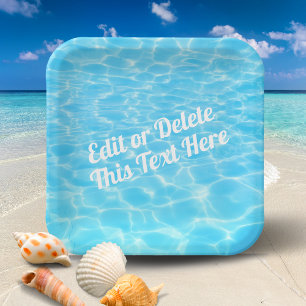 Assiettes En Carton Pool Party Beach Party Summer Party Blue Water